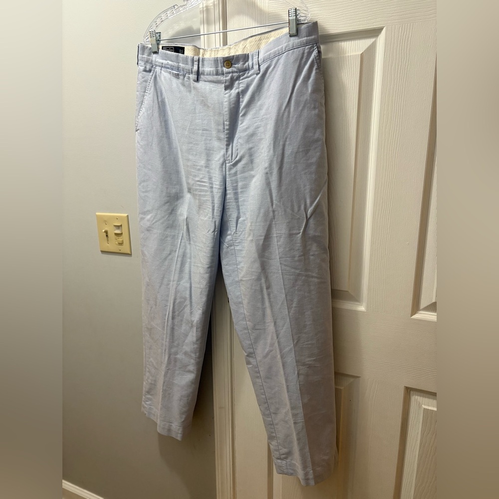 Polo By Ralph Lauren Light Blue Men's Chinos Cotton Vintage Style 36x30